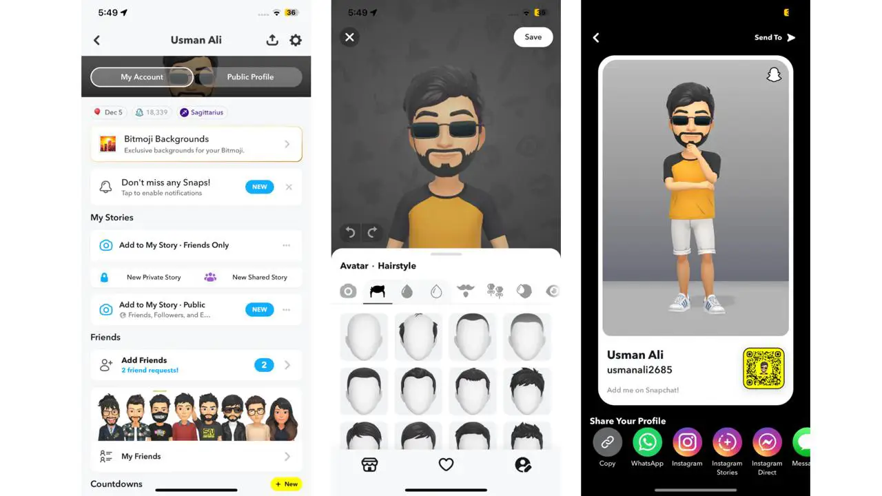 Bitmoji Customization