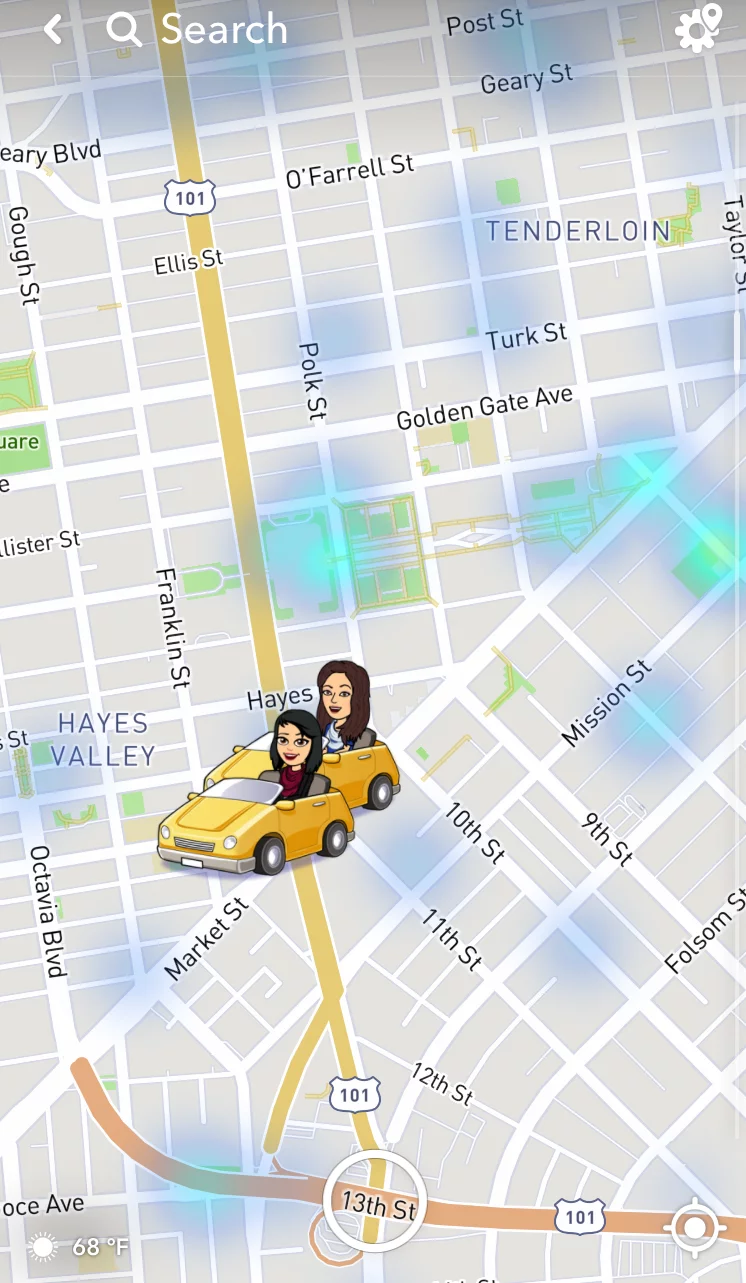 Snap Map Bitmoji States