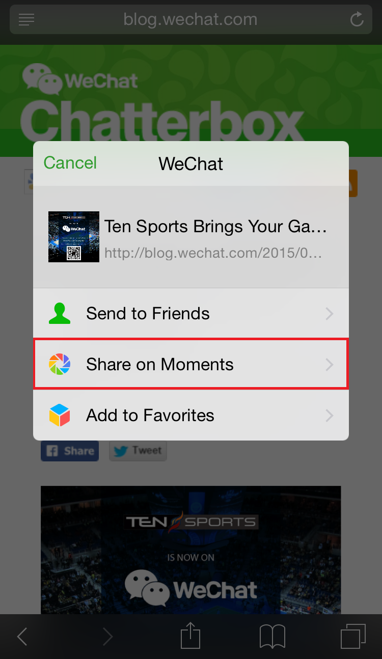 WeChat Moments